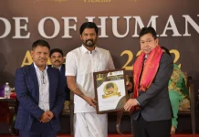 சிறந்த மனிதநேய விருதை பெற்றார் நடிகர் சௌந்தரராஜா