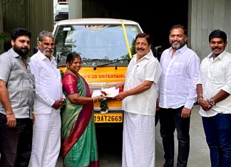 மக்களின் தூய்மை பணிகளுக்காக வாகனம் வழங்கிய சூர்யாவின் 2D என்டர்டெய்ன்மென்ட் நிறுவனம்