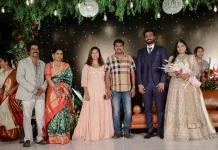 தயாரிப்பாளர் ஐபி கார்த்திகேயனின் மூத்த மகள் டாக்டர் கருணா கார்த்திகேயனின் திருமண வரவேற்பு நிகழ்ச்சியில் பிரபலங்கள் குவிந்தனர்