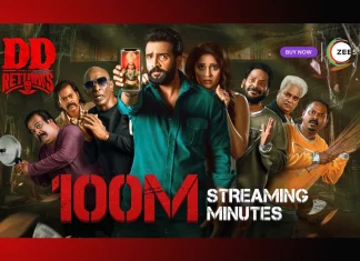 ZEE5 தளத்தில் அதிவேக 100 மில்லியன் பார்வை நிமிடங்களைக் கடந்த “டிடி ரிட்டர்ன்ஸ்” !