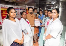 பிறந்த நாளை முன்னிட்டு இரத்த தானம் செய்த நடிகர் சூர்யா!!