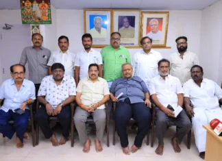 தமிழ்நாடு திரையரங்கு உரிமையாளர்களின் பத்திரிக்கையாளர்களின் சந்திப்பு