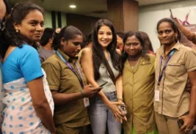 J S K இயக்கி, நடித்த FIRE திரைப்படத்தின் பெண்களுக்கான பிரத்யேக காட்சி NFDC திரையரங்கில் திரையிடப்பட்டது